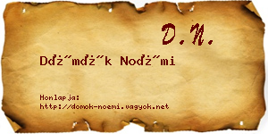 Dömök Noémi névjegykártya